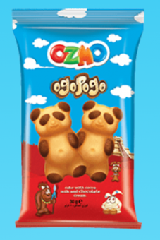 Тістечко Ozmo "Ogopogo" (Мішка) з шоколадним кремом 30 гр. х24 шт х6 бл - Закуски к пиву TM Belosvet
