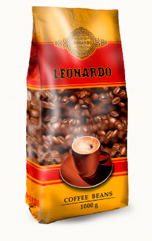 Кава смажена зернова Leonardo (black)  - Закуски к пиву TM Belosvet